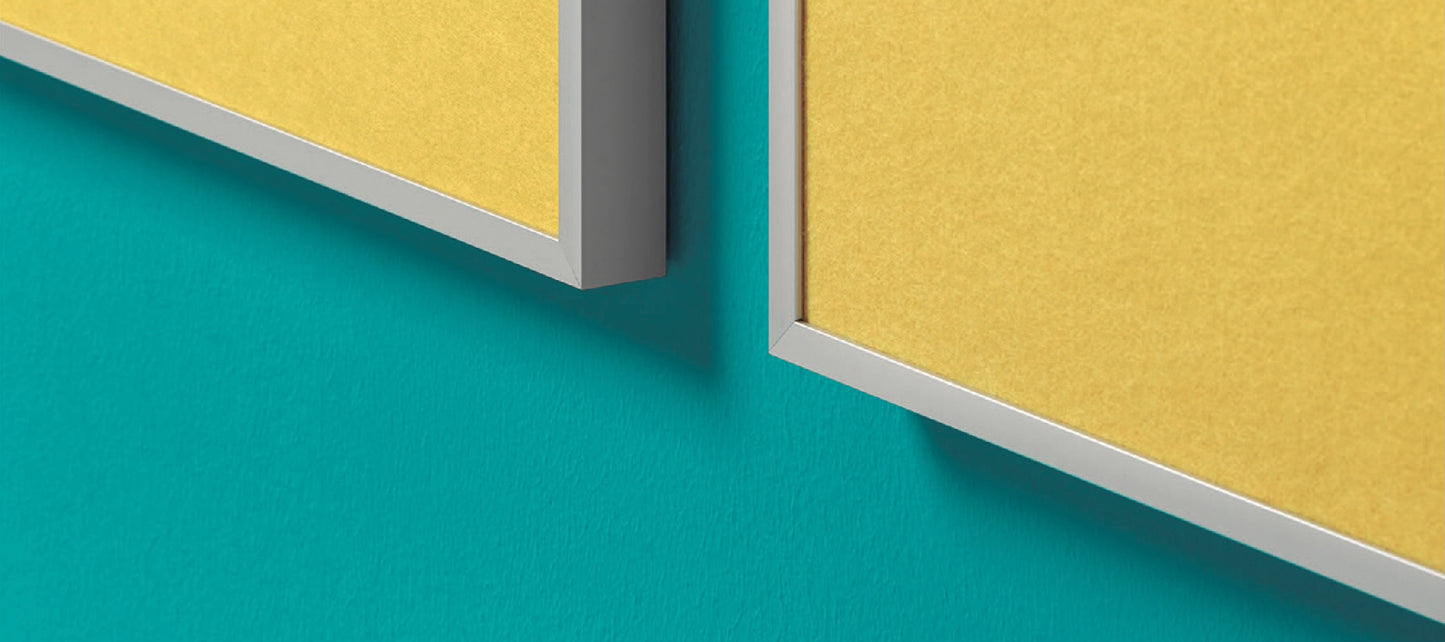 Panel acústico de pared con perfil de aluminio