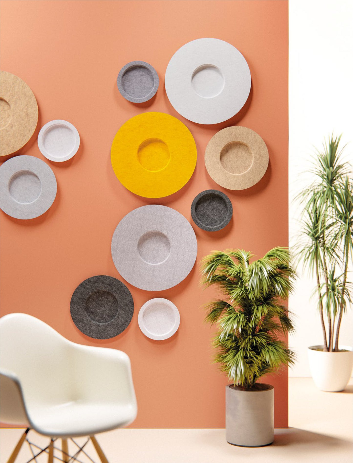Round acoustic panels