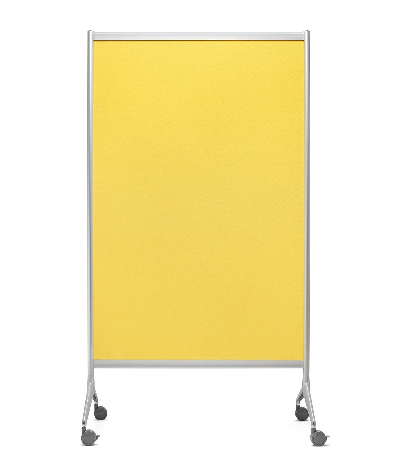 Acoustic screen with wheel support and aluminum profile