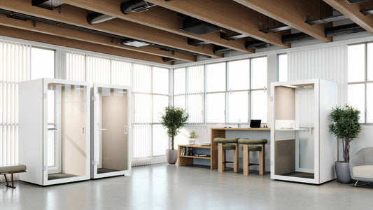 Soluciones acústicas para oficinas híbridas con cabinas insonorizadas profesionales