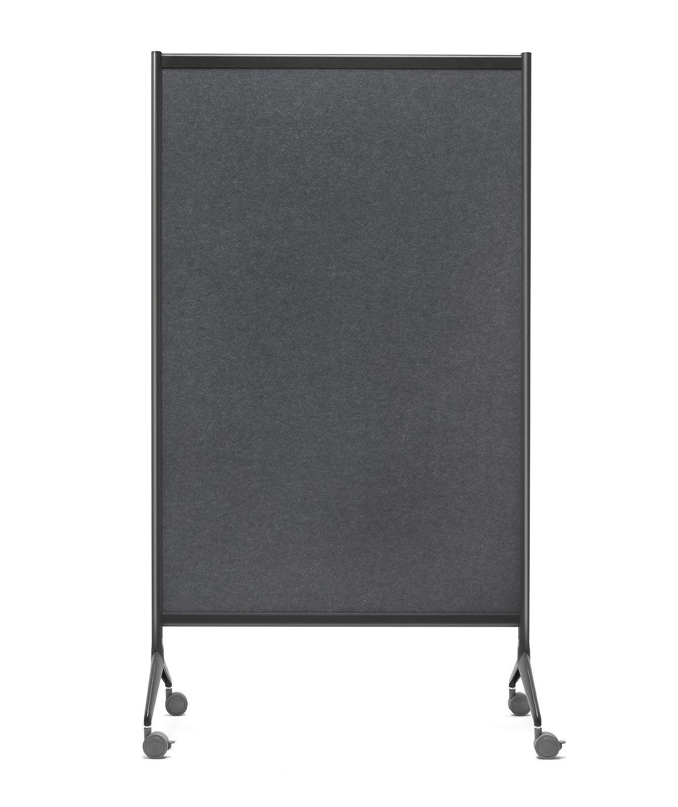 Acoustic screen with wheel support and aluminum profile 