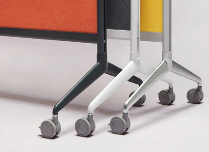 Acoustic screen with wheel support and aluminum profile 