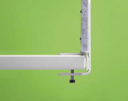 Acoustic table divider with clamp 