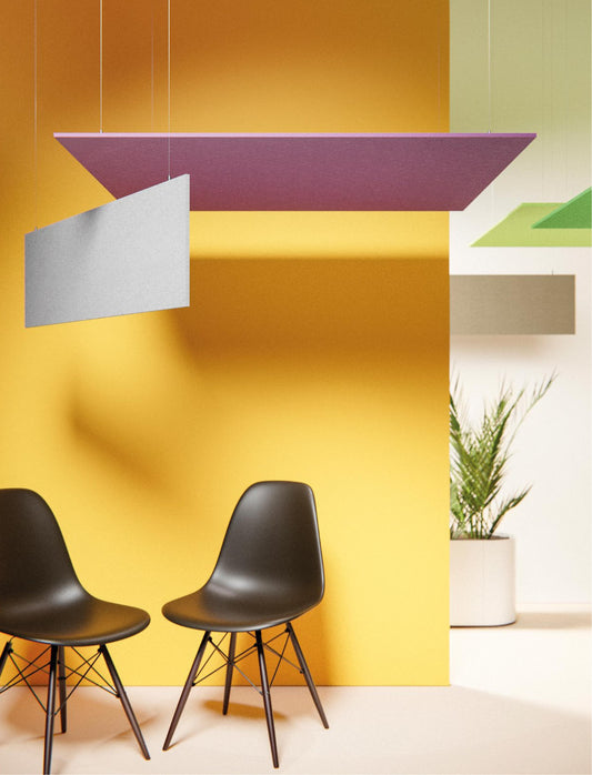 Suspended acoustic panels 