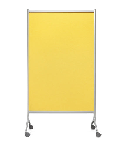 Acoustic screen with wheel support and aluminum profile 