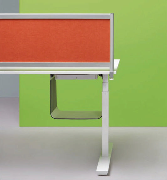 Acoustic table divider with aluminum profile 